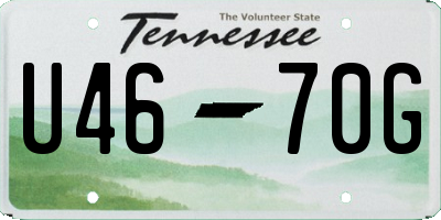 TN license plate U4670G
