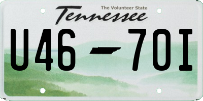 TN license plate U4670I