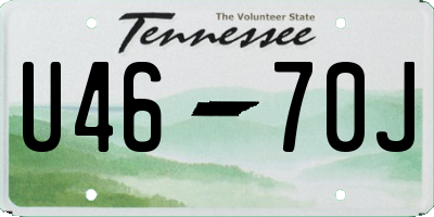 TN license plate U4670J
