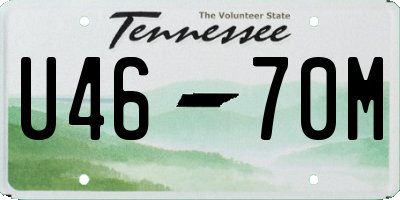 TN license plate U4670M