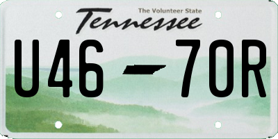 TN license plate U4670R