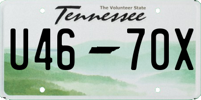 TN license plate U4670X