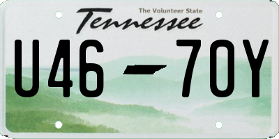 TN license plate U4670Y