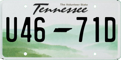 TN license plate U4671D