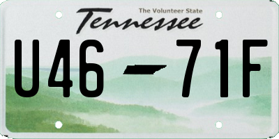 TN license plate U4671F