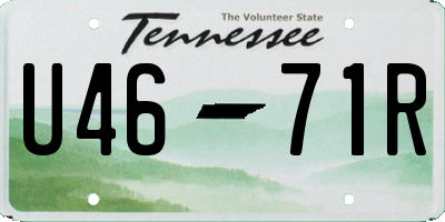 TN license plate U4671R