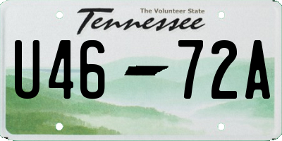 TN license plate U4672A