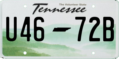 TN license plate U4672B