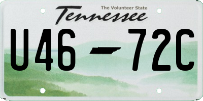 TN license plate U4672C