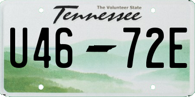 TN license plate U4672E