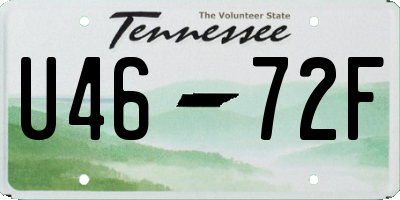 TN license plate U4672F