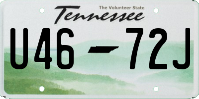 TN license plate U4672J