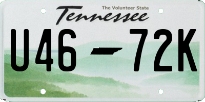 TN license plate U4672K