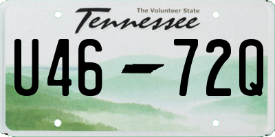 TN license plate U4672Q