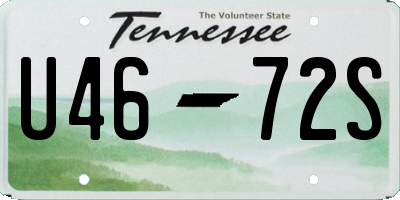 TN license plate U4672S