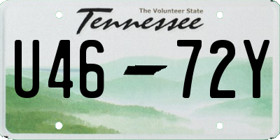 TN license plate U4672Y