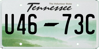 TN license plate U4673C