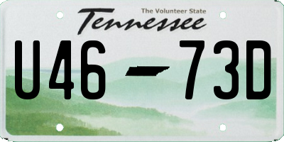 TN license plate U4673D