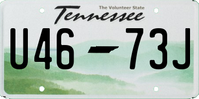 TN license plate U4673J