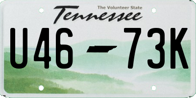 TN license plate U4673K