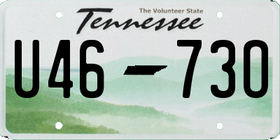 TN license plate U4673O