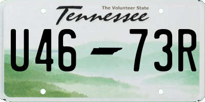 TN license plate U4673R