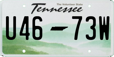 TN license plate U4673W