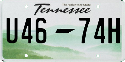 TN license plate U4674H