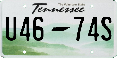 TN license plate U4674S