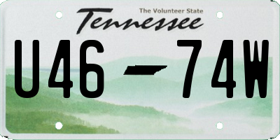 TN license plate U4674W