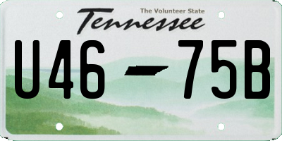 TN license plate U4675B