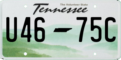 TN license plate U4675C