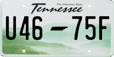 TN license plate U4675F