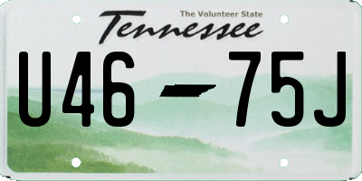 TN license plate U4675J