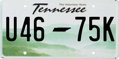 TN license plate U4675K