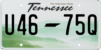 TN license plate U4675Q