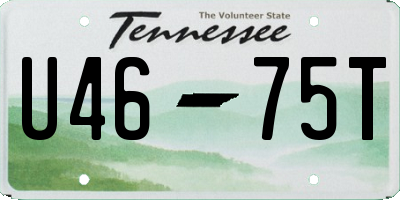TN license plate U4675T
