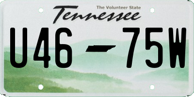 TN license plate U4675W