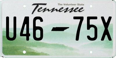 TN license plate U4675X