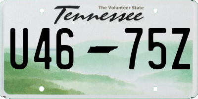 TN license plate U4675Z