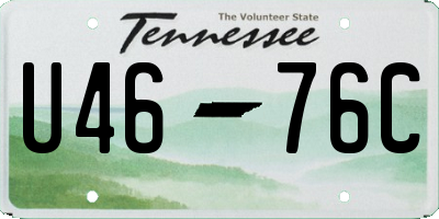 TN license plate U4676C
