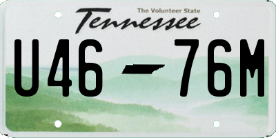 TN license plate U4676M