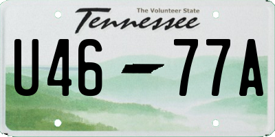 TN license plate U4677A