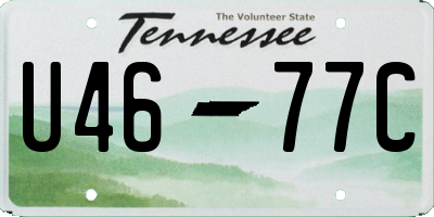 TN license plate U4677C
