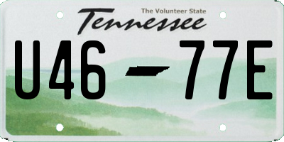 TN license plate U4677E