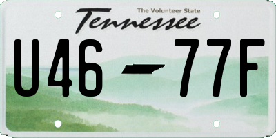 TN license plate U4677F