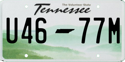 TN license plate U4677M