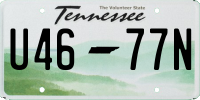 TN license plate U4677N