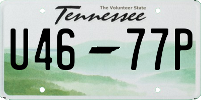 TN license plate U4677P