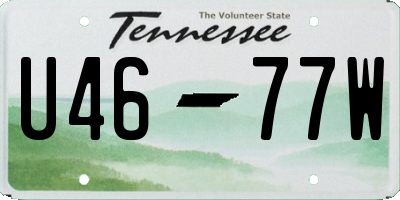 TN license plate U4677W
